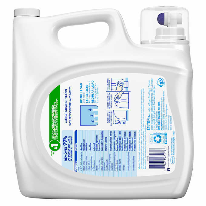 All Free and Clear Plus+ HE Liquid Laundry Detergent, 158 loads, 237 fl oz - At Your Door