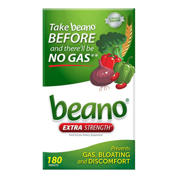 Beano Extra Strength Food Enzyme Dietary Supplement, 180 Tablets - At Your Door