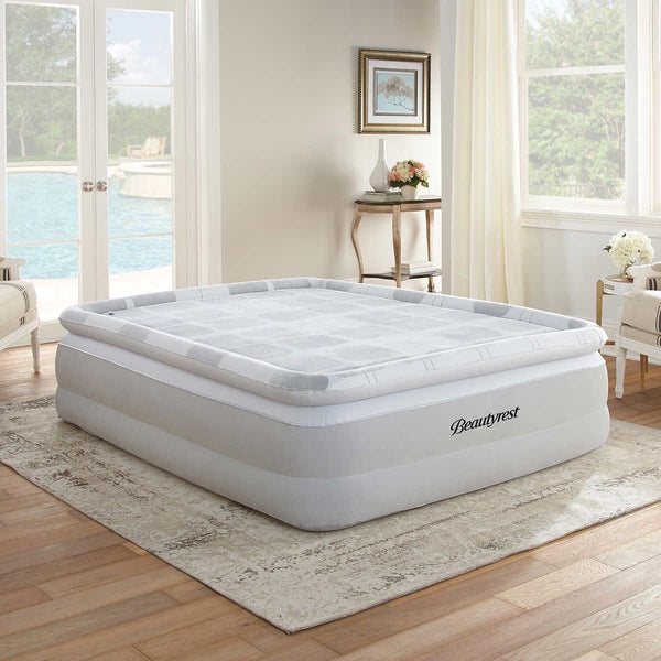 Beautyrest Memory Elite 20 Raised Foam Pillowtop Queen Air Bed with Built-in Pump - At Your Door