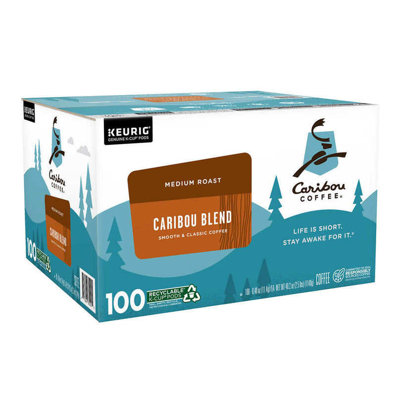 Caribou Coffee Caribou Blend K-Cup Pod, 100-count ) | Home Deliveries