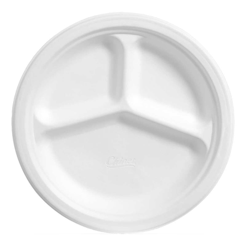 Chinet Classic Compartment 10-3/8" Paper Plate, 165-count - At Your Door