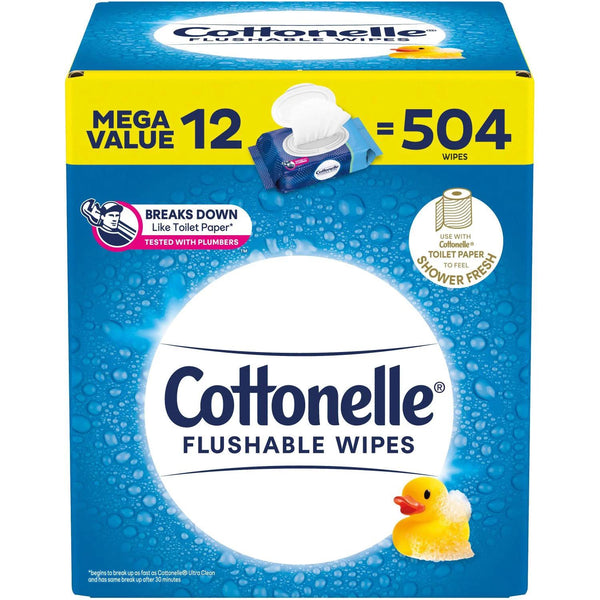 Cottonelle Fresh Care Flushable Wet Wipes, 12 Flip Top Packs (42 wipes/pk., 12 pk.) - At Your Door