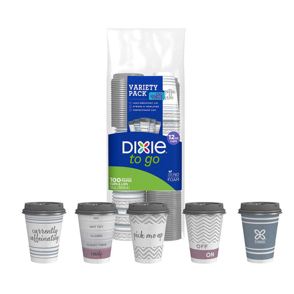 Dixie To Go 12 oz Insulated Cup and Lid, 100-count - At Your Door