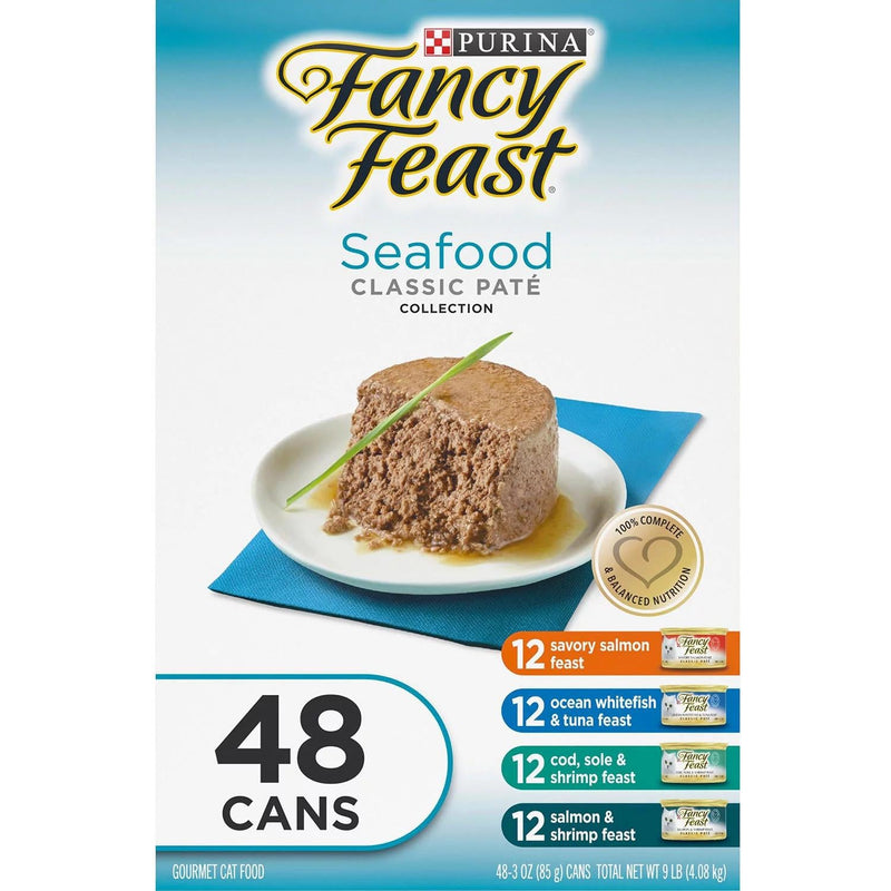 Fancy Feast Canned Wet Cat Food Variety Pack (3 oz., 48 count) - Choose Your Flavor - At Your Door