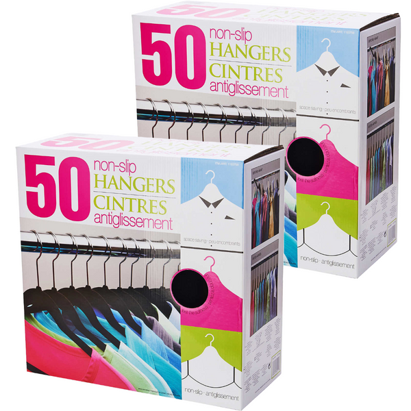 Flocked Hangers - Two 50-packs 100 Total - At Your Door