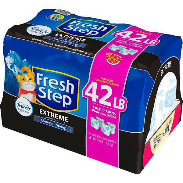 Fresh Step Extreme Clumping Cat Litter w/ Febreze, Mountain Spring Scent (42 lbs.) - At Your Door