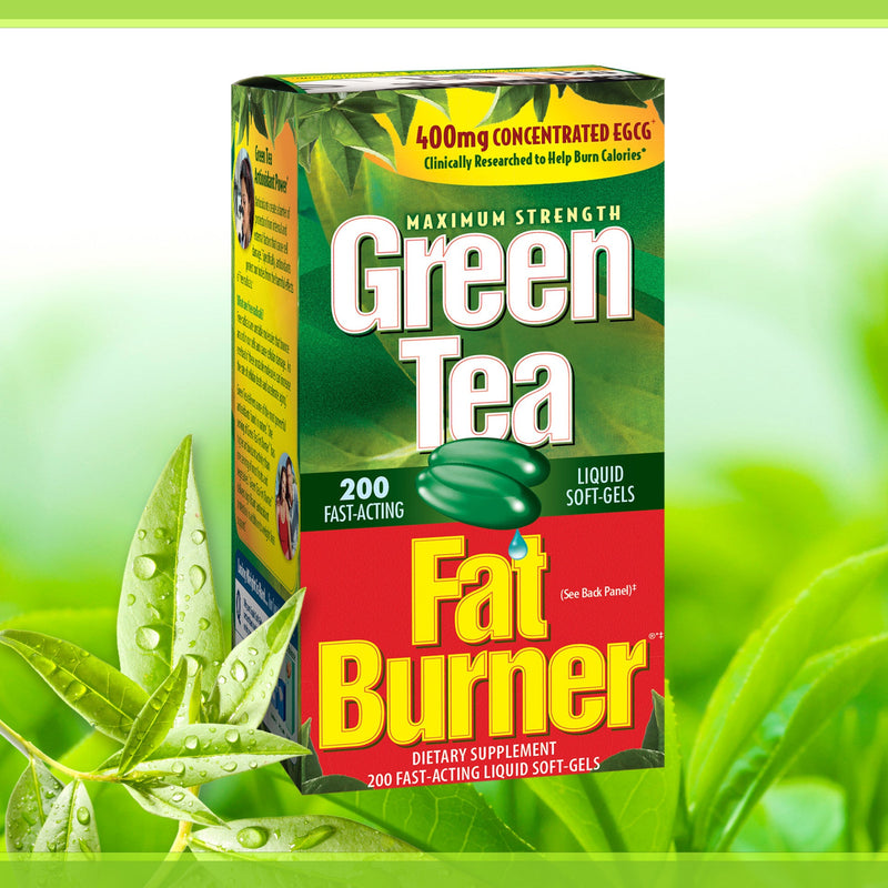 Green Tea Fat Burner, 200 Liquid Soft-Gels - At Your Door