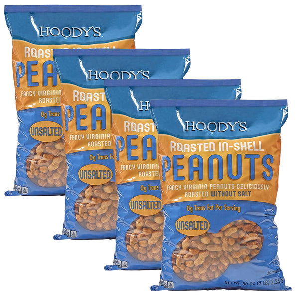 Hoody's Roasted Unsalted Peanuts 20 lbs, 4-pack - At Your Door