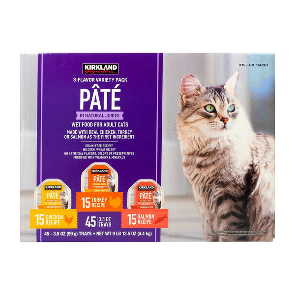 Kirkland Signature Pate Cat Food Variety Pack, 3.5 oz, 45-count - At Your Door