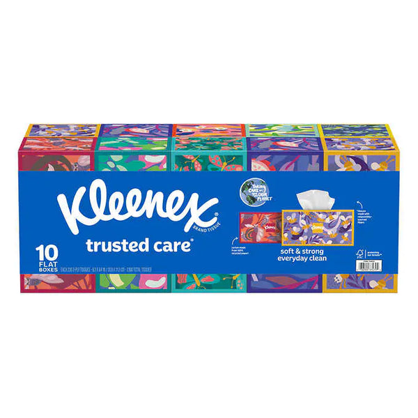 Kleenex Trusted Care Facial Tissue, 2-ply, 230-count, 10-pack - At Your Door