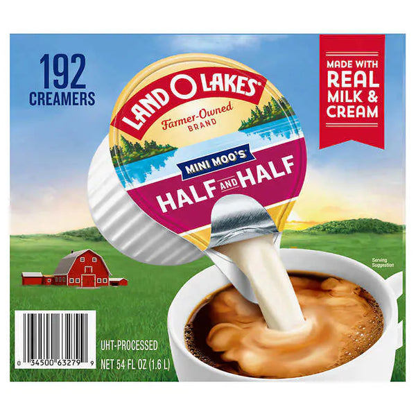 Land O Lake's Mini Moos Half and Half Liquid Creamer, 192-count - At Your Door
