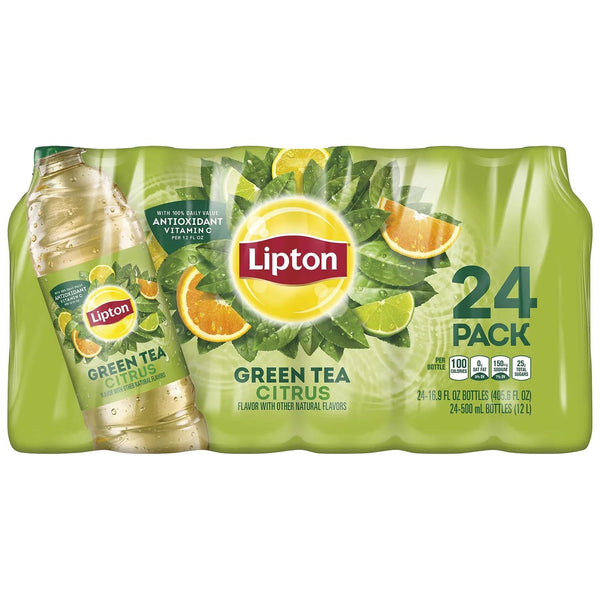Lipton Green Tea Citrus Iced Tea (16.9 fl. oz. bottles, 24 pk.) - At Your Door
