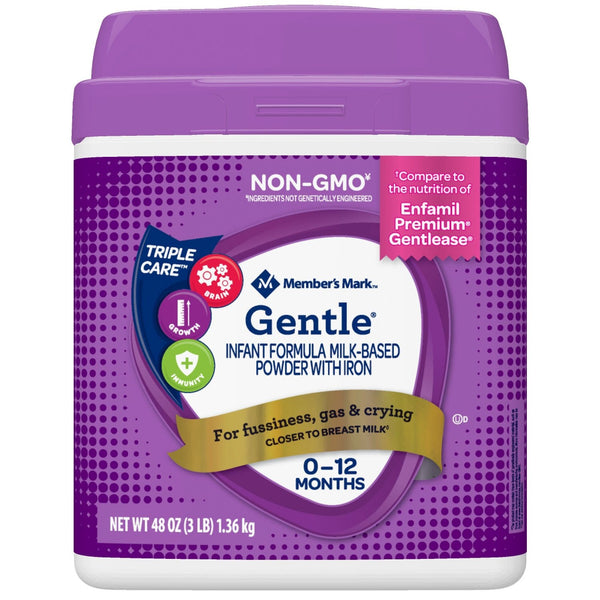 Member's Mark Gentle Baby Formula Milk-Based Powder With Iron (48 oz.) - At Your Door