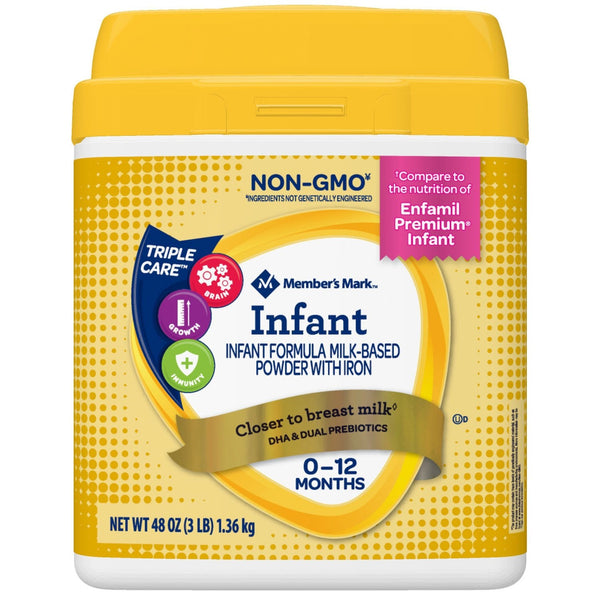 Member's Mark Infant Formula Milk-Based Powder with Iron (48 oz.) - At Your Door