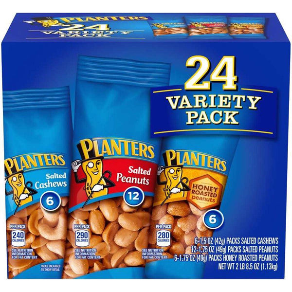 Planters, Cashew and Peanut, Variety Pack, 24-count - At Your Door