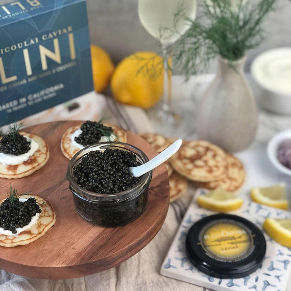 Plaza Osetra Farmed Bulgarian Sturgeon Caviar, 2 oz Gift Set - At Your Door