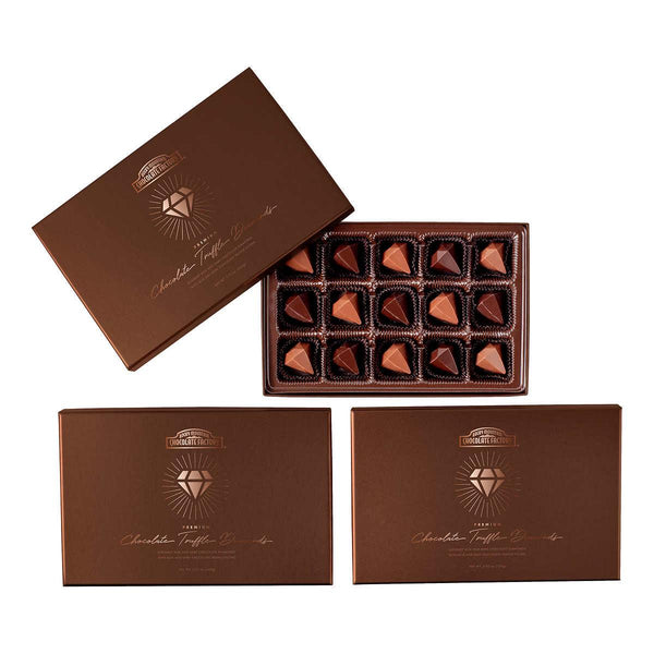 Rocky Mountain Chocolate Factory Chocolate Truffle Diamond Gift Box 5.75 oz, 3-Boxes - At Your Door
