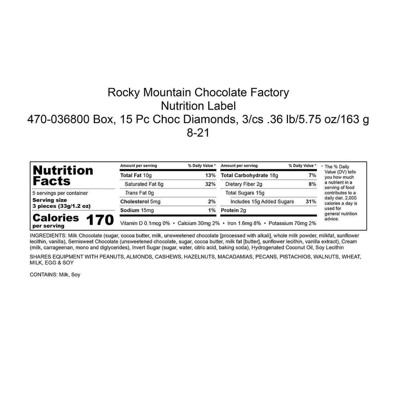 Rocky Mountain Chocolate Factory Chocolate Truffle Diamond Gift Box 5.75 oz, 3-Boxes - At Your Door