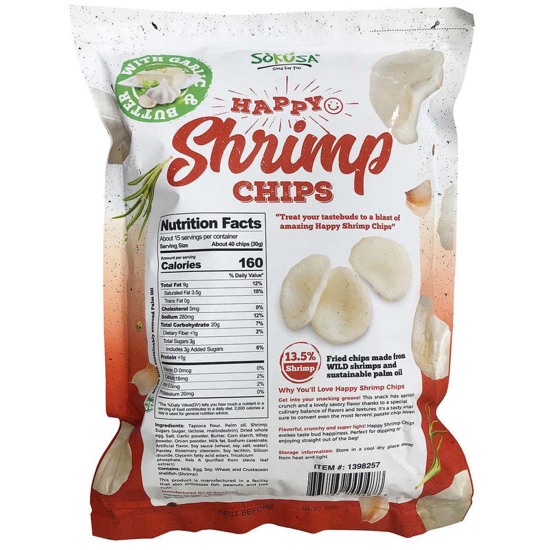 Shrimp Chips with Garlic and Butter 16 oz 2-pack - At Your Door