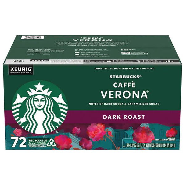 Starbucks Coffee Caffè Verona Dark Roast K-Cup Pod, 72ct - At Your Door