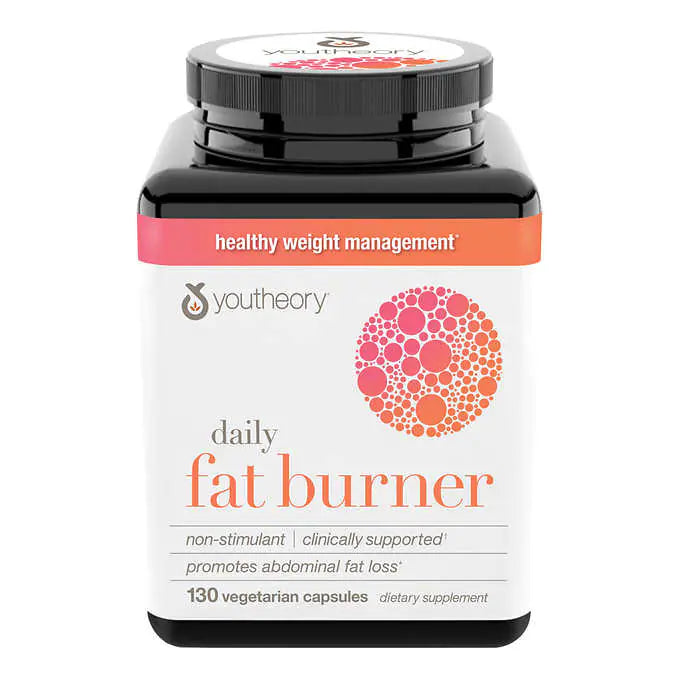 youtheory Daily Fat Burner, 130 Vegetarian Capsules - At Your Door